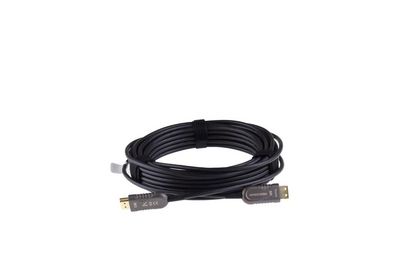 Mercodan Fiber optic HDMI AOC cable,  10m, HDMI 2.1, 48Gbps,  8K@60Hz, black, ATC Certified, eArc, HDR, With locking connector