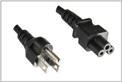Mercodan Japanese power cord, 1.8m to  C5, black, A+C Mickey Mouse  plug, VCTF, 3x0,75mm?