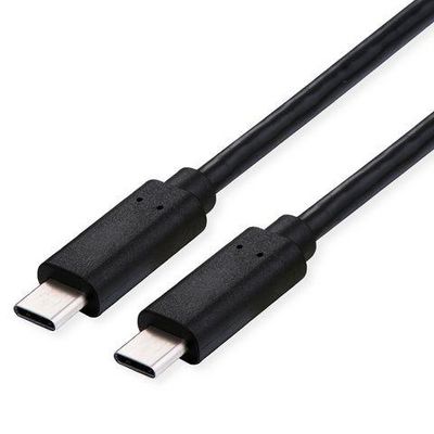 Roline KABEL USB4 GEN3X2, C - C, HAN - HAN, 240W, 40GBPS, SORT, 1,0M