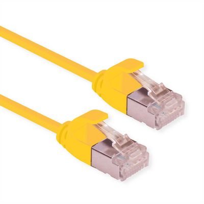 Roline U/FTP DATACENTER PATCHKABEL  KAT6A/CLASS EA, LSZH, SLIM,  GUL, 1,5M