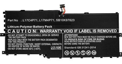CoreParts Laptop Battery for Lenovo  44.08Wh 15.2V 2900mAh 44Wh  Li-Pol 15.17V 2900mAh Black, ThinkPad X1 Yoga 2018