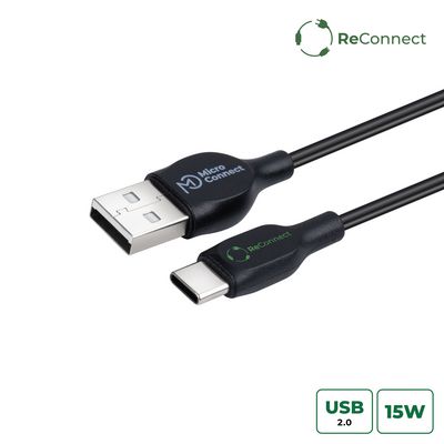 MicroConnect ReConnect (GRS) USB-C 3.2 Gen  1 to USB-A 2.0 cable, 1m