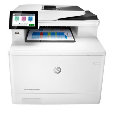 HP Color Laserjet Enterprise Mfp M480F, Color, Printer For Business, Print, Copy, Scan, Fax, Compact Size Strong Security Two-Sided