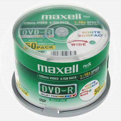 Maxell DVD-R 4.7, Inkjet white, Cake 5