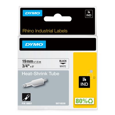 DYMO RHINO Heat shrink tubes 19mm x 1,5m White