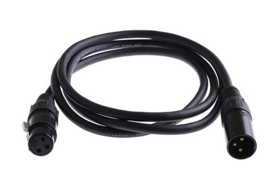 MicroConnect PRO XLR cable 1,5m, AWG24,  OFC, Balances, shielded, PVC,  OD6,0mm, black