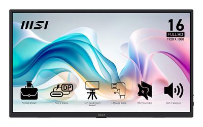 MSI Portable Tv/Monitor Portable  Monitor Black 39.6 Cm (15.6")  Led 1920 X 1080 Pixels