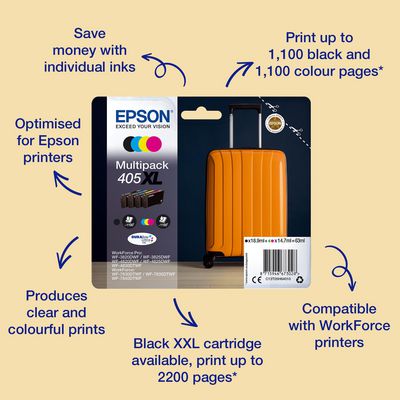 EPSON Singlepack Black 405XL DURABrite Ultra Ink