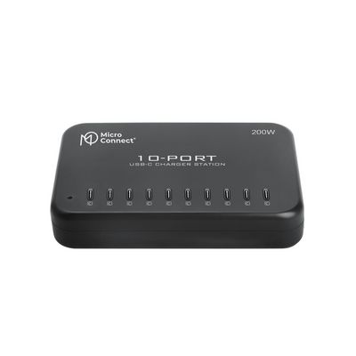 MicroConnect 200W 10-port USB-C Charger