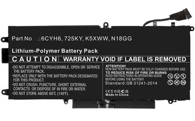 CoreParts Laptop Battery for Dell  54.82Wh 7.7V 7120mAh