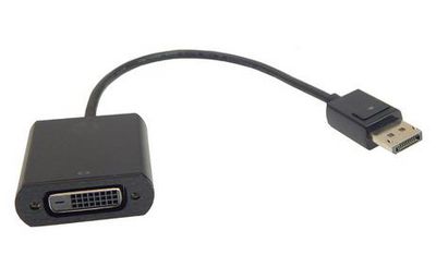 HP Display Port To Dvi Sl Adap  752660-001, DVI, DisplayPort,  752660-001, DVI, DisplayPort, Female, Male, Black