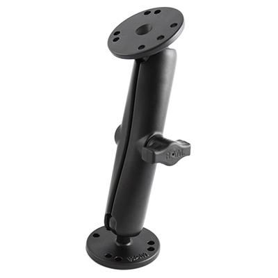 RAM Mounts RAM 1" Ball Mount With Long Double Socket Arm &  2/2.5" Round Bases