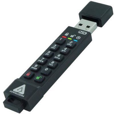 Apricorn 64GB AES XTS Secure 256-bit **New Retail** Hardware Encrypted Secure USB 3.0 Memory Key