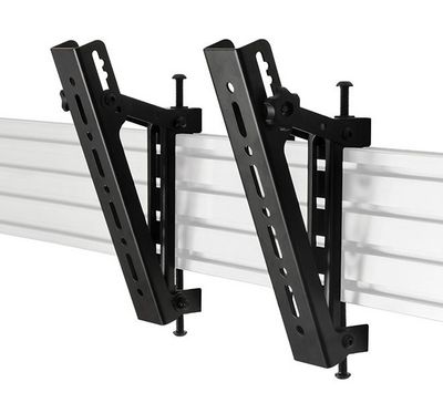B-Tech Flat Screen Interface Arms System X Universal Interface  Arms with Tilt - VESA 200, Flat panel mount arm, Black, 70 kg, Rail, 200 x