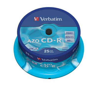 Verbatim AZO CD-R 52X 700MB Crystal 25 Pack