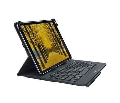 Logitech Universal Kyb folio Pan Nordic for 9" + 10" tablets, Black
