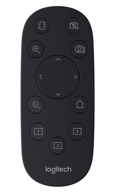 Logitech SPARE PTZ Pro 2 Remote 993-001465, Webcam, RF Wireless, Press buttons, Black