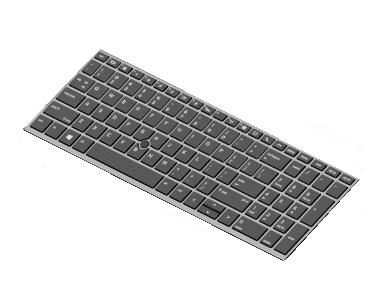 HP Kybd Sr Bl 15W Fr L17971-051, Keyboard, French, Keyboard backlit, HP, ZBook 15u G5