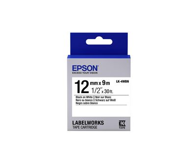 Epson TAPE - LK4WBN STD BLK/WHT 12/9 - MOQ 15 pcs - MOQ: 15 pcs