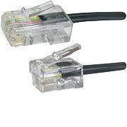 MicroConnect RJ11-RJ45 10M M/M Black 6P/4C-8P/4C 80pcs/box