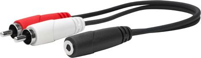 Vivolink PROMJFRCAM0.2 Audio Cable 0.2 M 3.5mm 2 X RCA Black (PROMJFRCAM0.2)