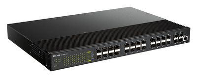 D-Link 24 Ports SFP Plus 4 Port 10G SFP+ with Dual DC input