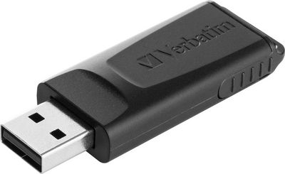 Verbatim USB DRIVE 2.0 STORE N GO SLIDER 128GB BLACK 49328, 128  GB, 2.0, Slide, 8 g, Black