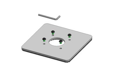 Ergonomic Solutions 150x150mm Baseplate 5mm - BLACK